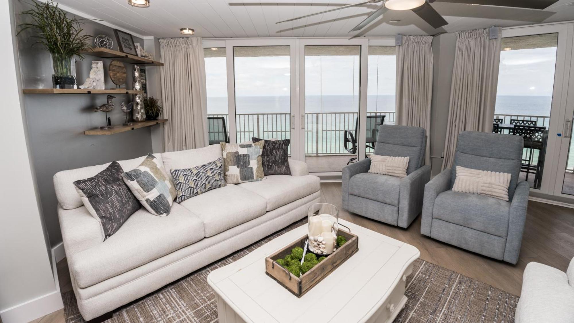New Rental - 3Br 3Ba Corner Beachfront - 2024 Remodel - 3 Pools, Tiki Hut, Gym, Tennis Panama City Beach Exteriér fotografie