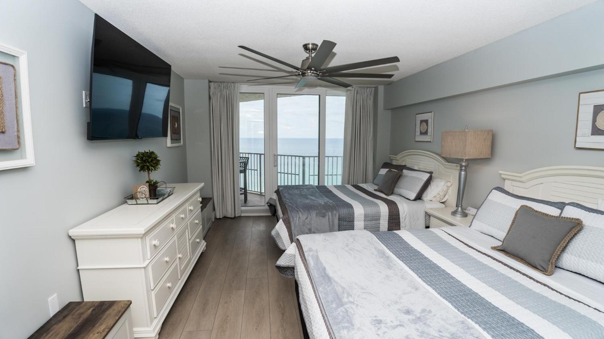 New Rental - 3Br 3Ba Corner Beachfront - 2024 Remodel - 3 Pools, Tiki Hut, Gym, Tennis Panama City Beach Exteriér fotografie